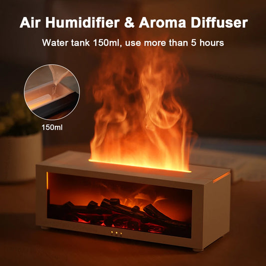 Flame Aroma Humidifier & Essential Oil Diffuser with Remote Control - Zilvus